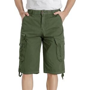 D.G.WANGZI Men's Cargo Shorts Size 38 In Green